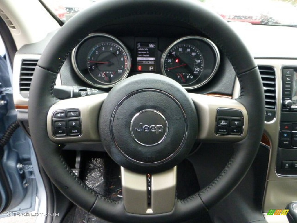 2013 Jeep Grand Cherokee Limited 4x4 Black Steering Wheel Photo #71565856