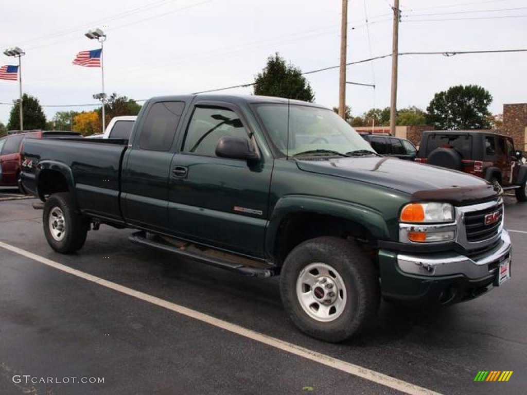 2004 Sierra 3500 SLE Extended Cab 4x4 - Polo Green Metallic / Neutral photo #2