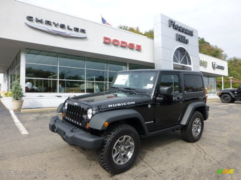 2013 Wrangler Rubicon 4x4 - Black / Black photo #1