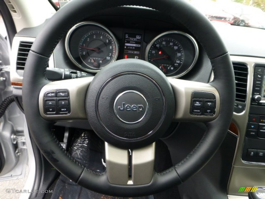 2013 Jeep Grand Cherokee Limited 4x4 Black Steering Wheel Photo #71567737