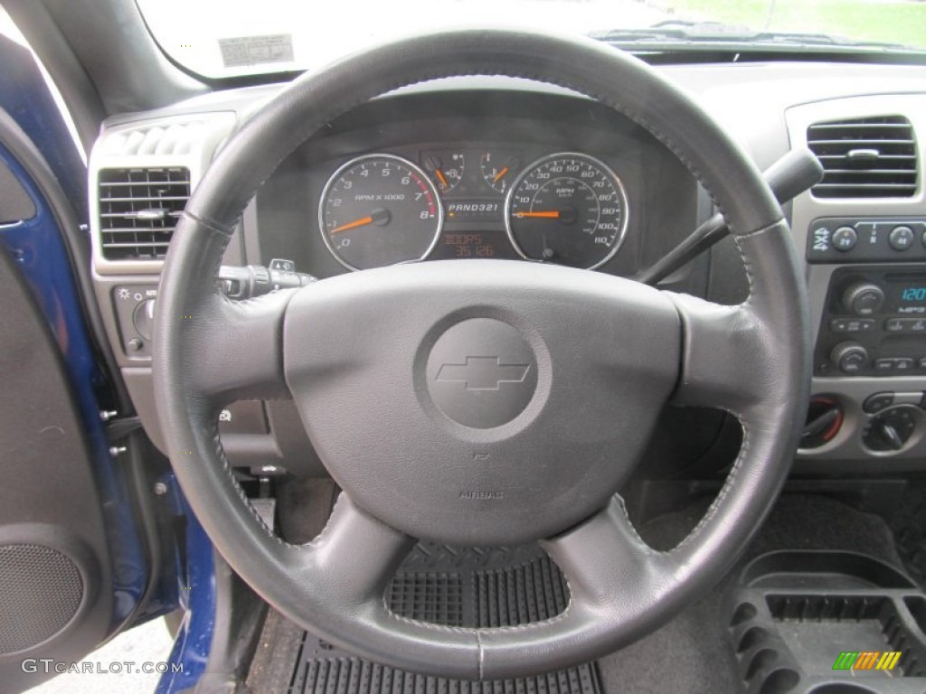 2011 Chevrolet Colorado LT Extended Cab 4x4 Ebony Steering Wheel Photo #71568700