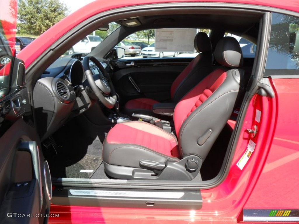 Black/Red Interior 2013 Volkswagen Beetle Turbo Photo #71568802
