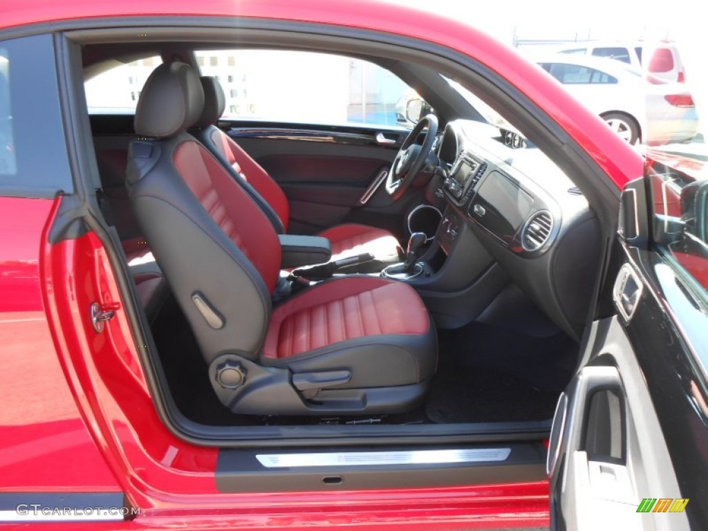 Black/Red Interior 2013 Volkswagen Beetle Turbo Photo #71568823