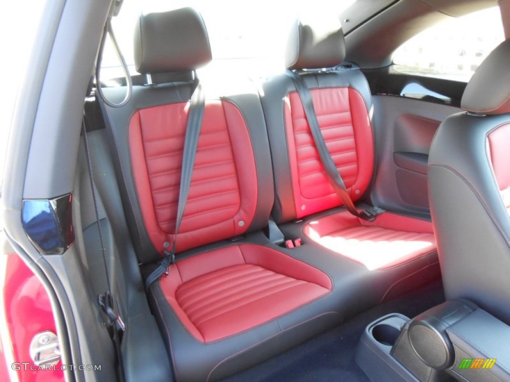 Black/Red Interior 2013 Volkswagen Beetle Turbo Photo #71568829