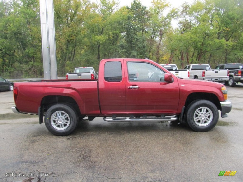 Merlot Jewel Metallic 2010 GMC Canyon SLE Extended Cab 4x4 Exterior Photo #71569018