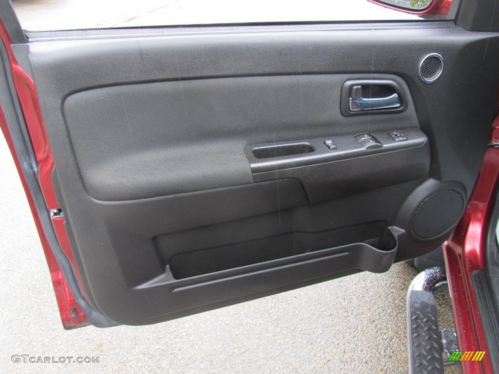 2010 GMC Canyon SLE Extended Cab 4x4 Ebony Door Panel Photo #71569050
