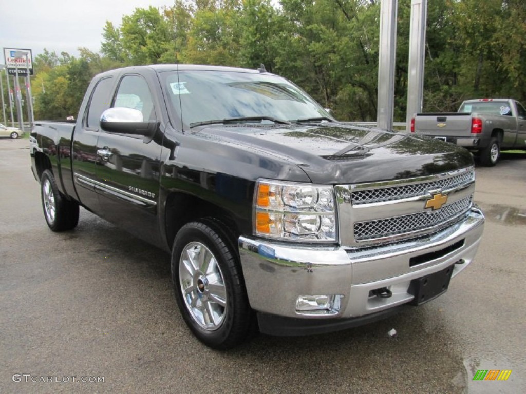 2012 Silverado 1500 LT Extended Cab 4x4 - Black Granite Metallic / Ebony photo #10