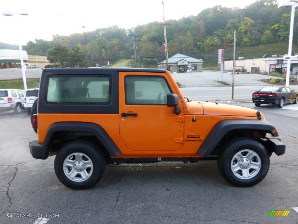 2012 Wrangler Sport 4x4 - Crush Orange / Black photo #6