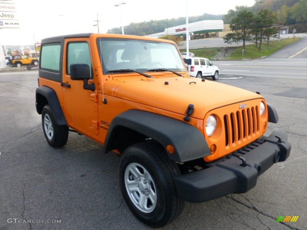 2012 Wrangler Sport 4x4 - Crush Orange / Black photo #7