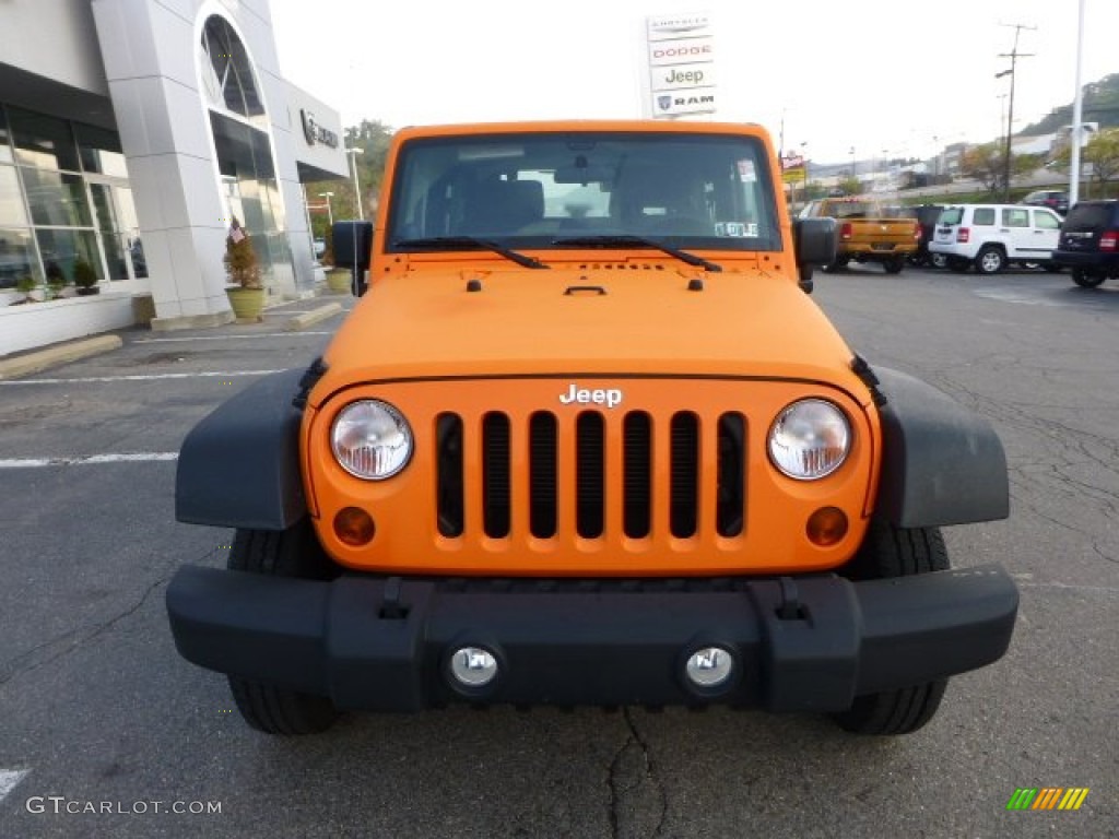 2012 Wrangler Sport 4x4 - Crush Orange / Black photo #8