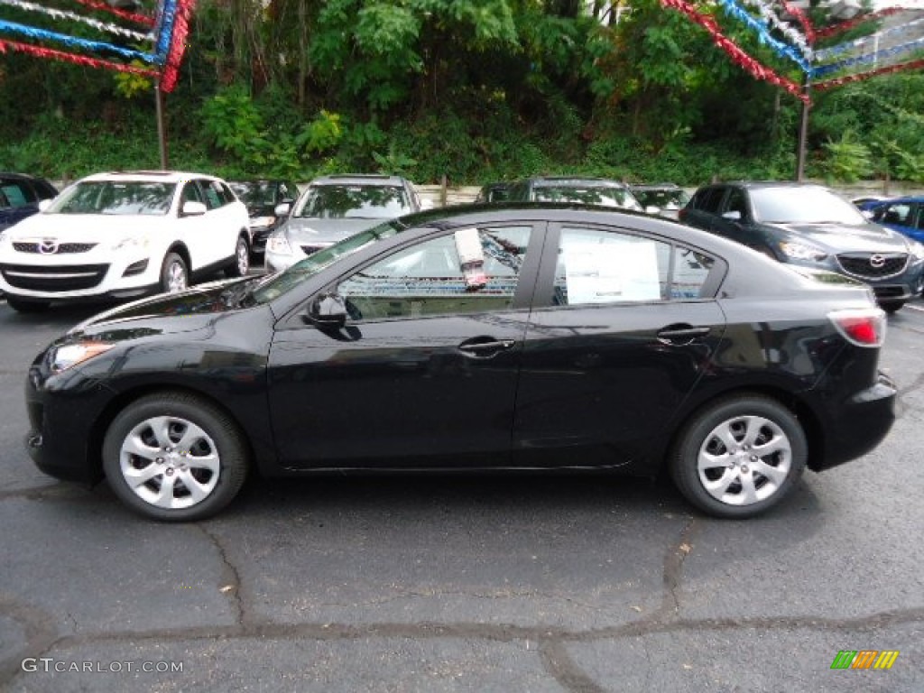 Black Mica 2013 Mazda MAZDA3 i Sport 4 Door Exterior Photo #71570764