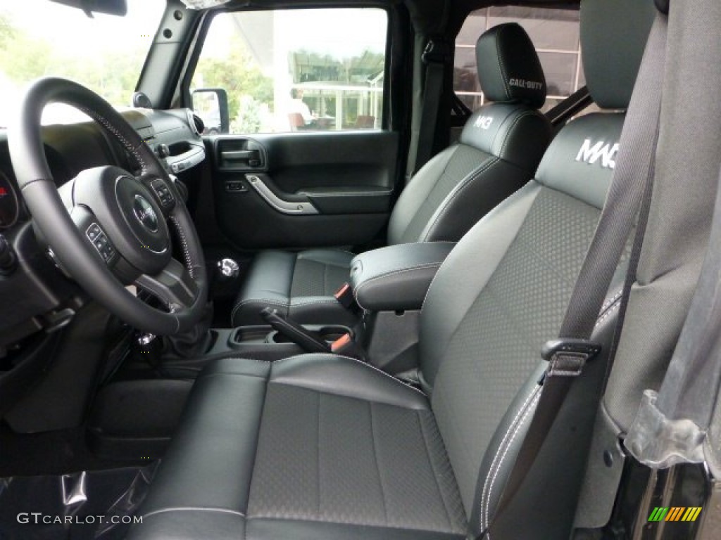 Call of Duty: Black Sedosa/Silver French-Accent Interior 2012 Jeep Wrangler Call of Duty: MW3 Edition 4x4 Photo #71571046