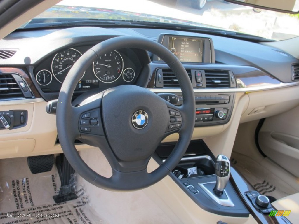 2013 BMW 3 Series 328i Sedan Venetian Beige Dashboard Photo #71573390