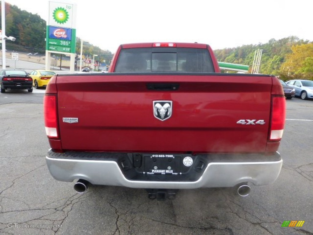 2012 Ram 1500 Laramie Crew Cab 4x4 - Deep Cherry Red Crystal Pearl / Dark Slate Gray photo #4