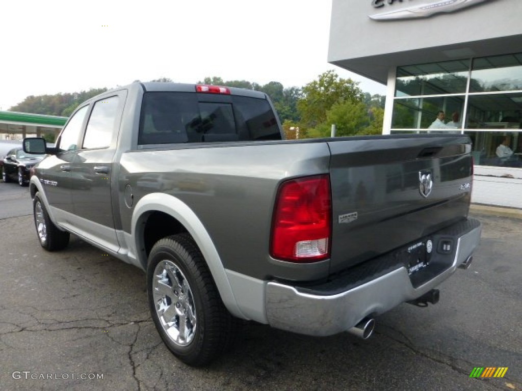 2012 Ram 1500 Laramie Crew Cab 4x4 - Mineral Gray Metallic / Dark Slate Gray photo #3