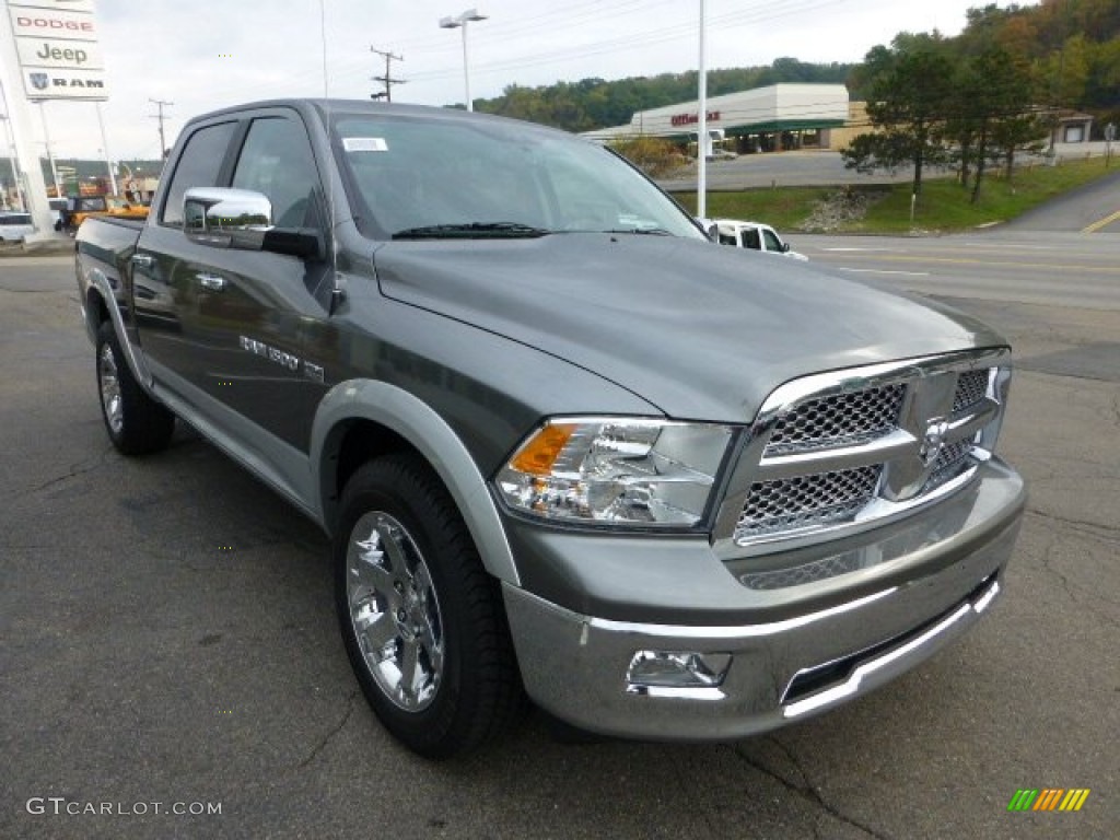 2012 Ram 1500 Laramie Crew Cab 4x4 - Mineral Gray Metallic / Dark Slate Gray photo #7