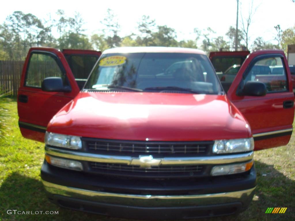 2002 Silverado 1500 LS Extended Cab - Victory Red / Graphite Gray photo #6