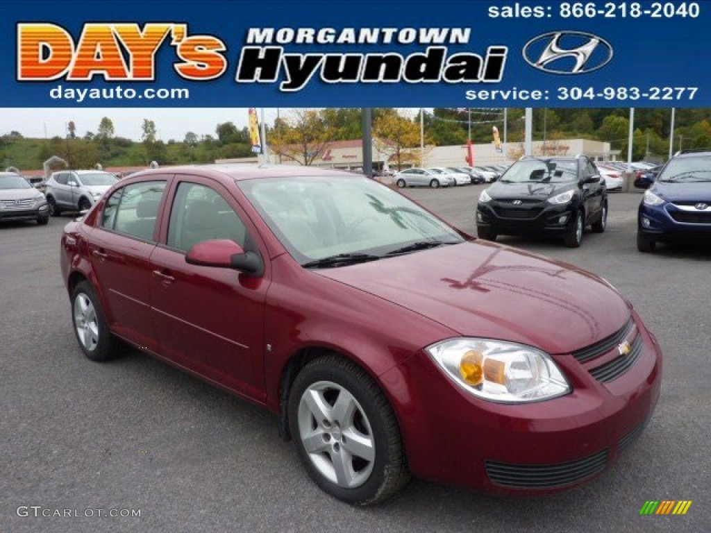 2007 Cobalt LT Sedan - Sport Red Tint Coat / Neutral Beige photo #1