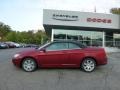 Deep Cherry Red Crystal Pearl 2013 Chrysler 200 Touring Convertible Exterior