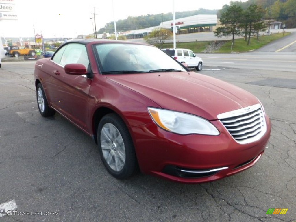 Deep Cherry Red Crystal Pearl 2013 Chrysler 200 Touring Convertible Exterior Photo #71578325