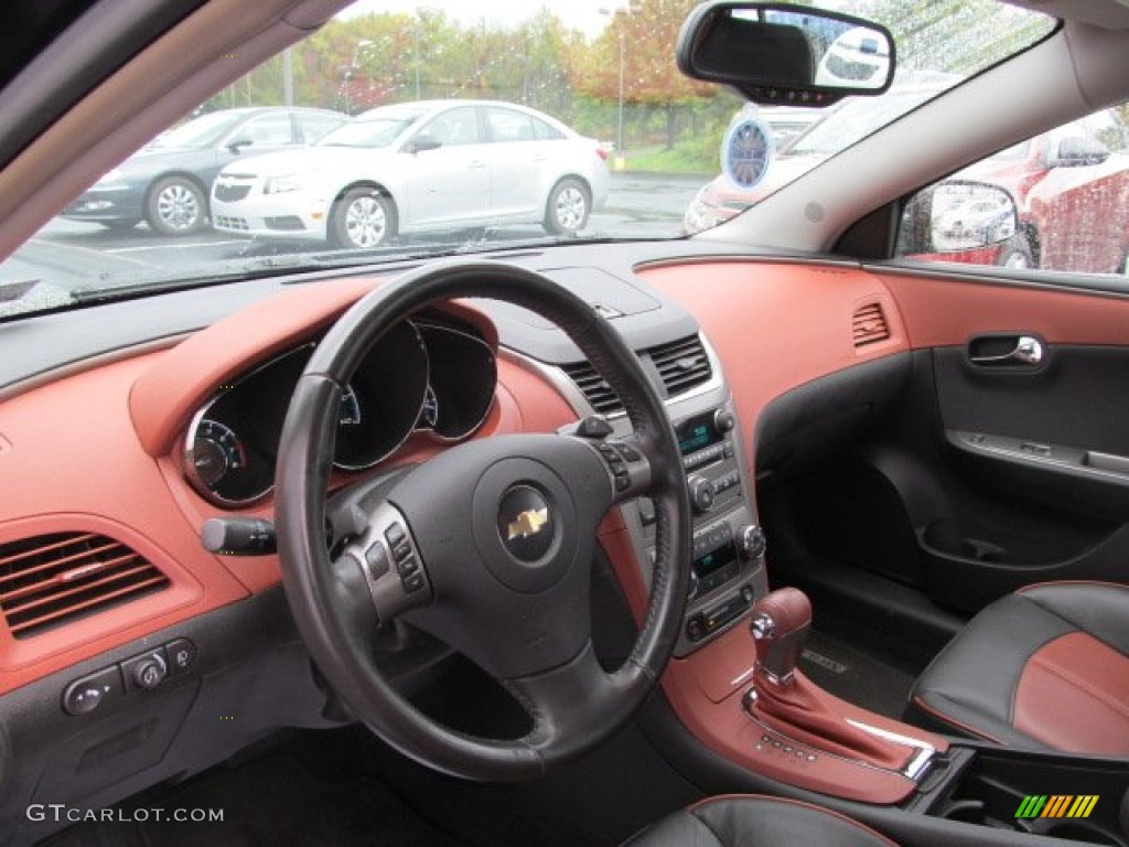 2008 Chevrolet Malibu LTZ Sedan Ebony/Brick Red Dashboard Photo #71578400