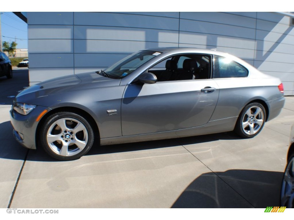 2009 3 Series 328xi Coupe - Space Grey Metallic / Black photo #3