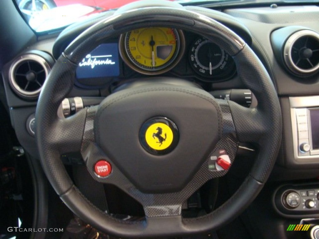 2010 Ferrari California Standard California Model Nero Steering Wheel Photo #71580257