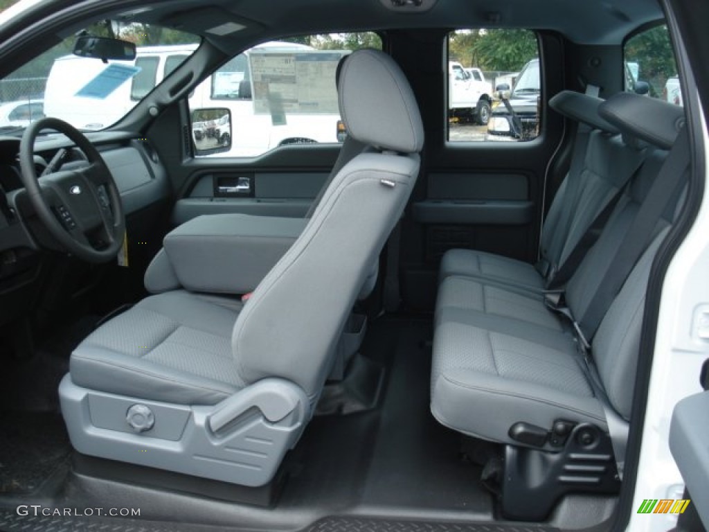 Steel Gray Interior 2013 Ford F150 XL SuperCab 4x4 Photo #71583395