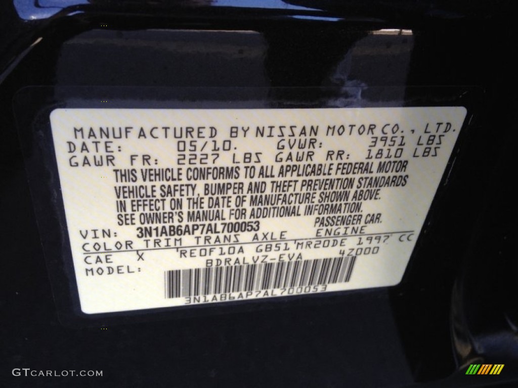 2010 Sentra 2.0 SL - Espresso Black Metallic / Charcoal photo #13