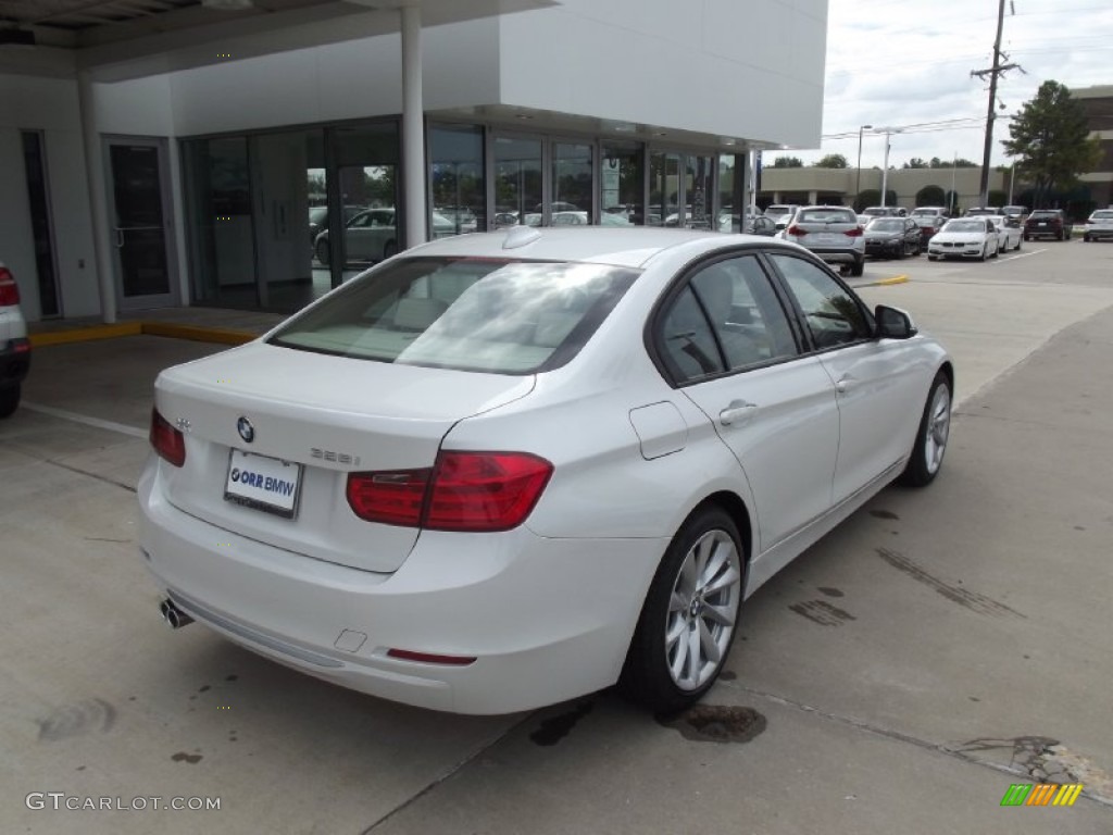 2013 3 Series 328i Sedan - Mineral White Metallic / Venetian Beige photo #3