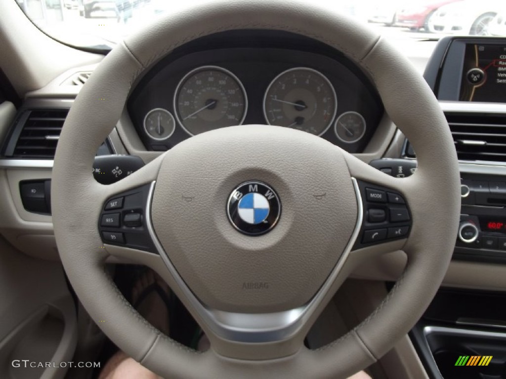 2013 3 Series 328i Sedan - Mineral White Metallic / Venetian Beige photo #10