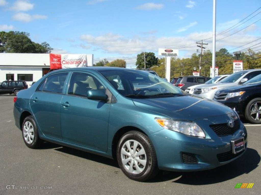 2009 Corolla LE - Capri Sea Green Metallic / Bisque photo #3