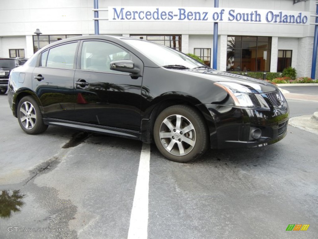 2011 Sentra 2.0 SL - Super Black / Charcoal photo #2