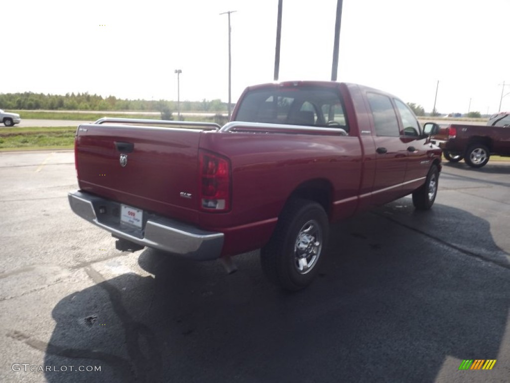 2006 Ram 1500 SLT Mega Cab - Inferno Red Crystal Pearl / Khaki Beige photo #5