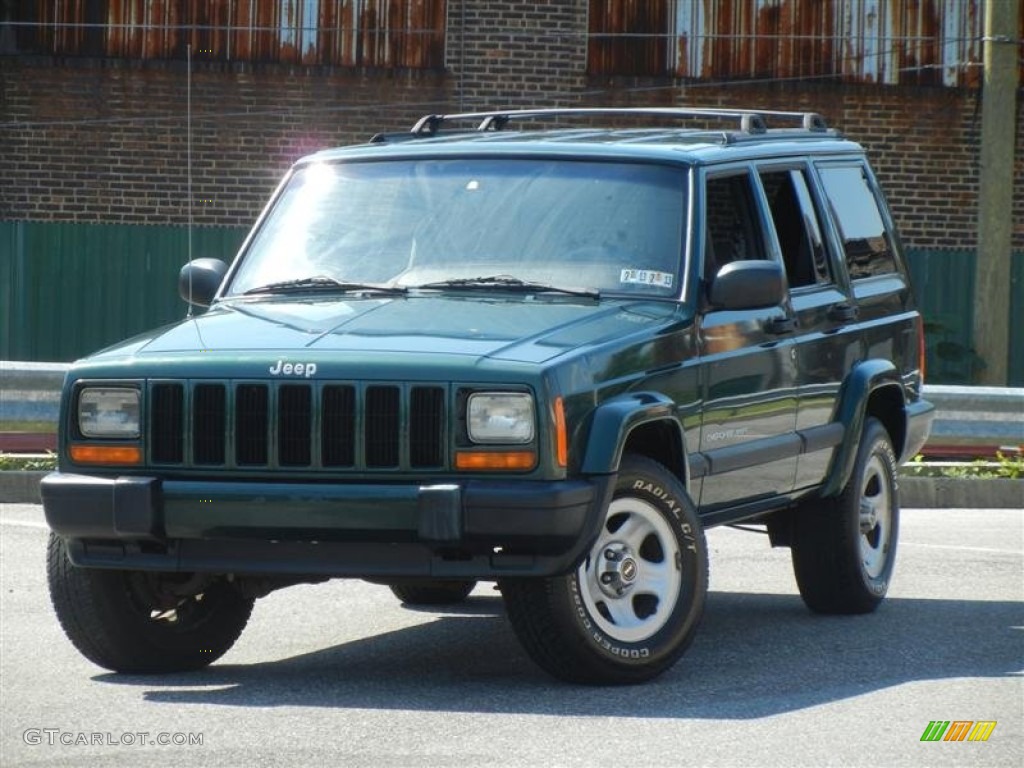 2001 Cherokee Sport - Forest Green Pearlcoat / Agate photo #2