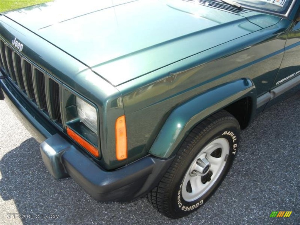 2001 Cherokee Sport - Forest Green Pearlcoat / Agate photo #22