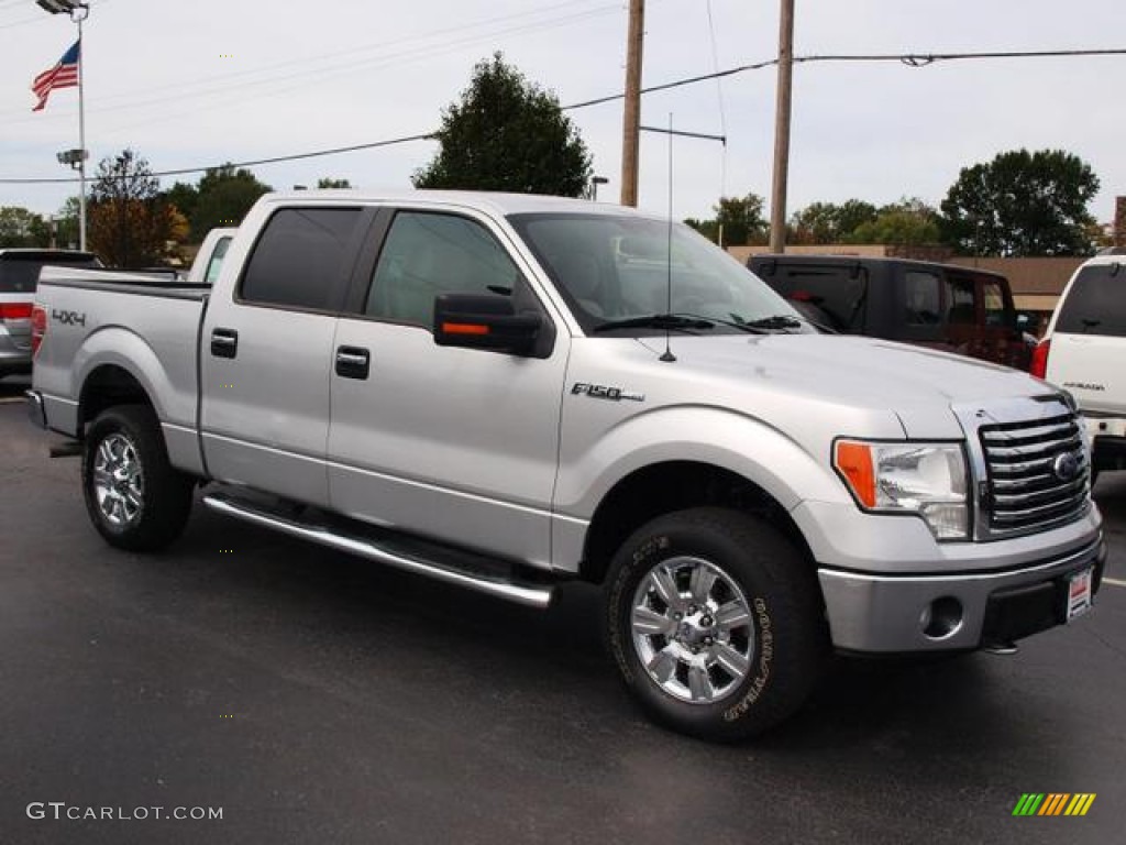 2010 F150 XLT SuperCrew 4x4 - Ingot Silver Metallic / Medium Stone photo #2