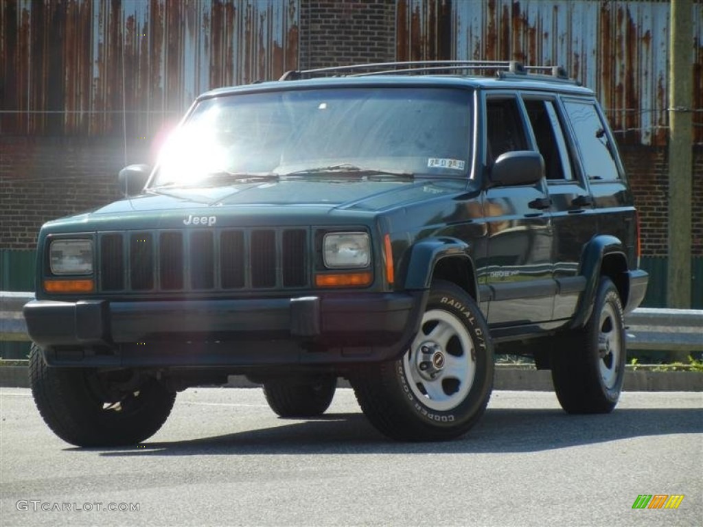 2001 Cherokee Sport - Forest Green Pearlcoat / Agate photo #49