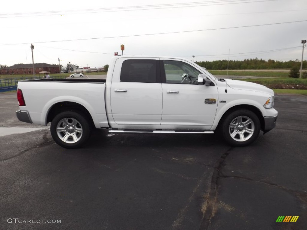 2012 Ram 1500 Laramie Longhorn Crew Cab 4x4 - Bright White / Light Pebble Beige/Bark Brown photo #4