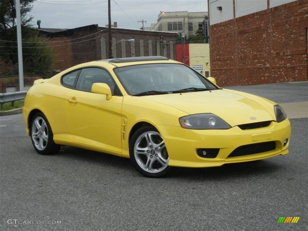 Sunburst Yellow 2006 Hyundai Tiburon GT Exterior Photo #71587719