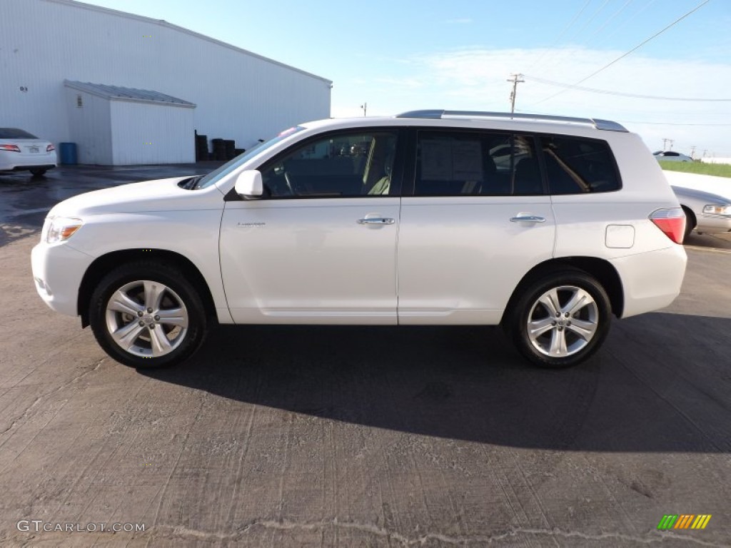 2009 Highlander Limited - Blizzard White Pearl / Sand Beige photo #4