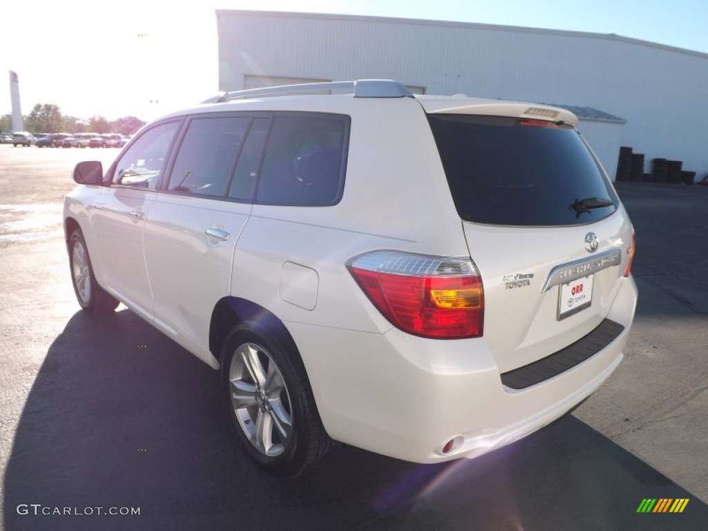 2009 Highlander Limited - Blizzard White Pearl / Sand Beige photo #5