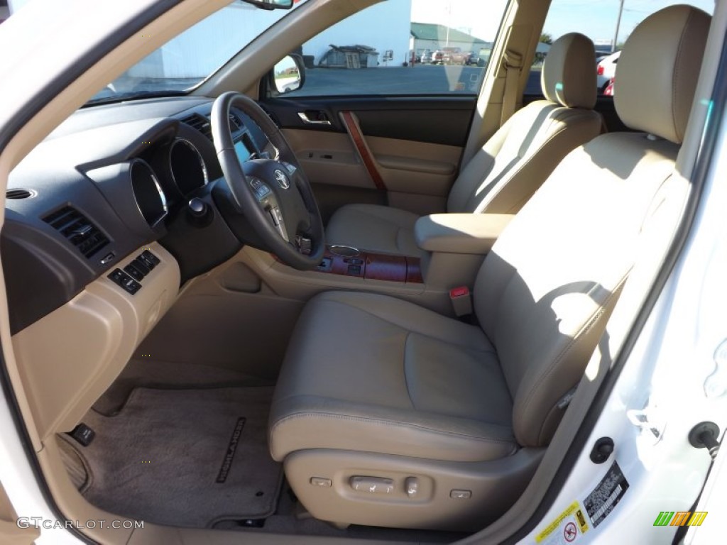 2009 Highlander Limited - Blizzard White Pearl / Sand Beige photo #11