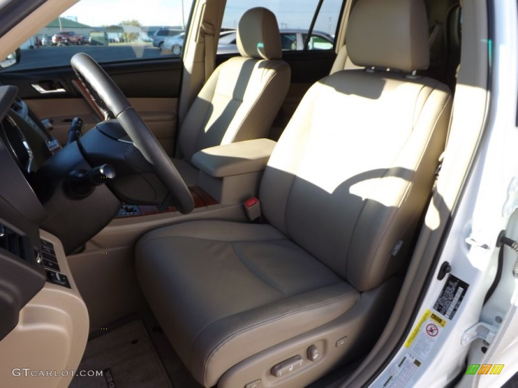 2009 Highlander Limited - Blizzard White Pearl / Sand Beige photo #13