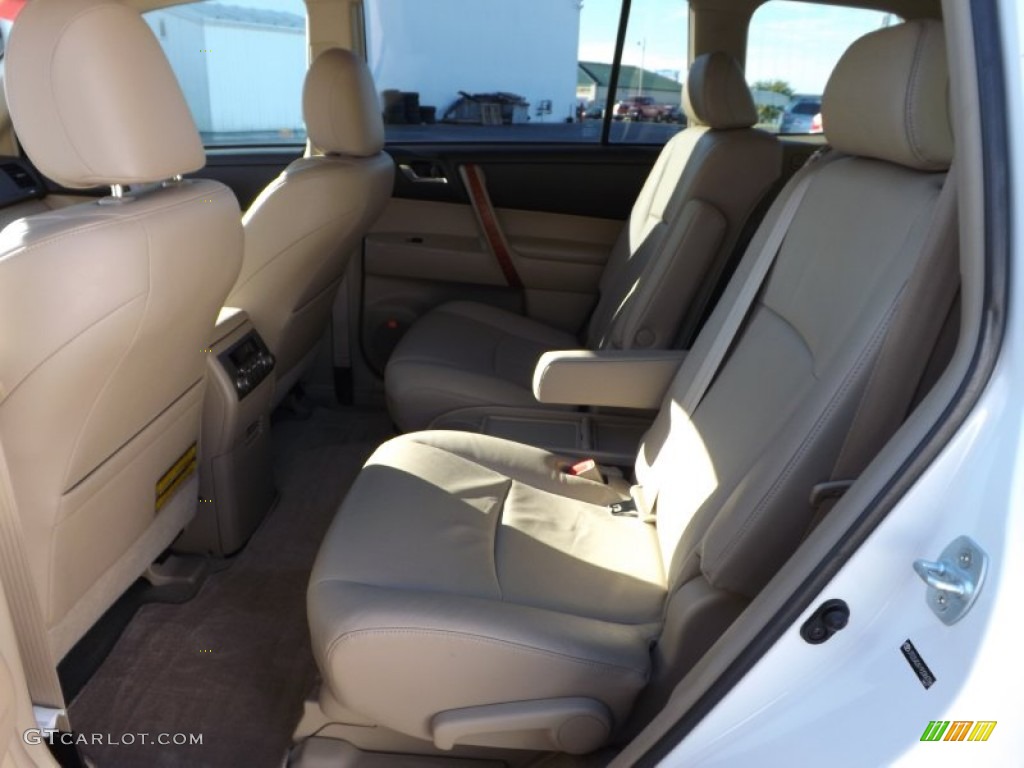 2009 Highlander Limited - Blizzard White Pearl / Sand Beige photo #14