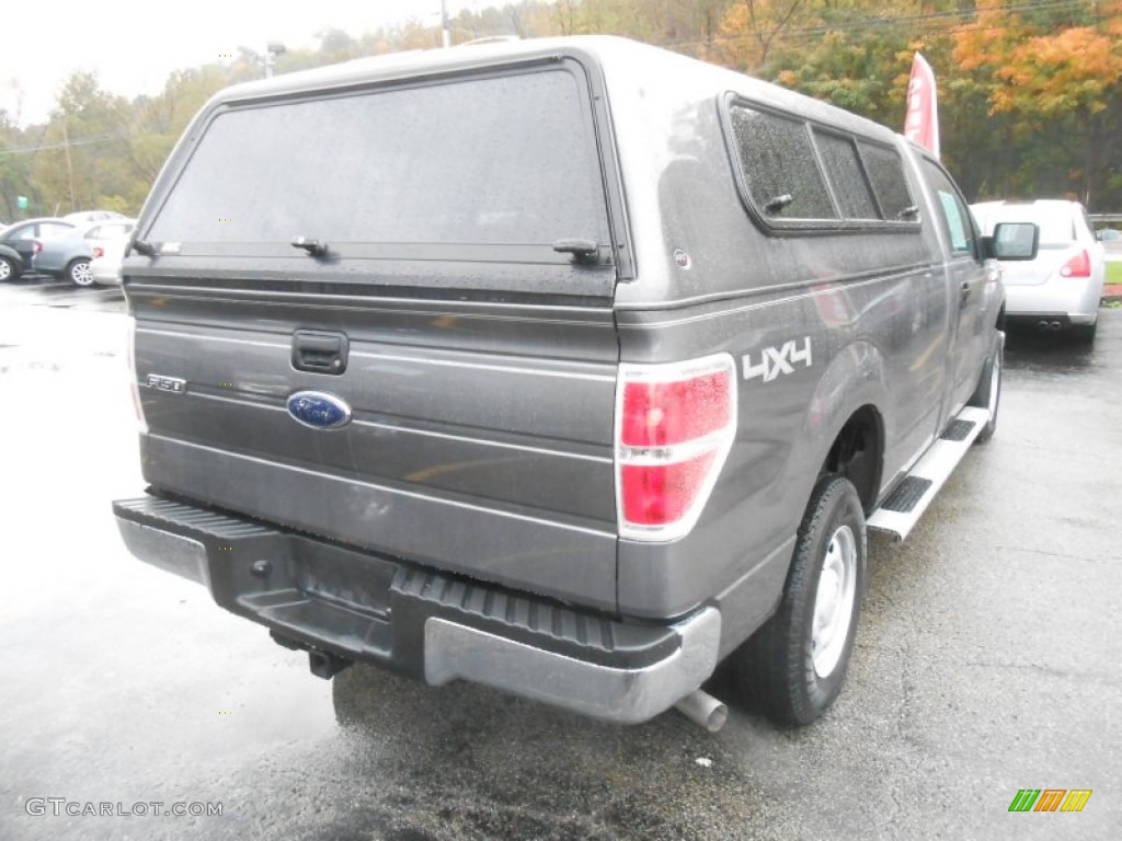 2010 F150 XL Regular Cab 4x4 - Sterling Grey Metallic / Medium Stone photo #3