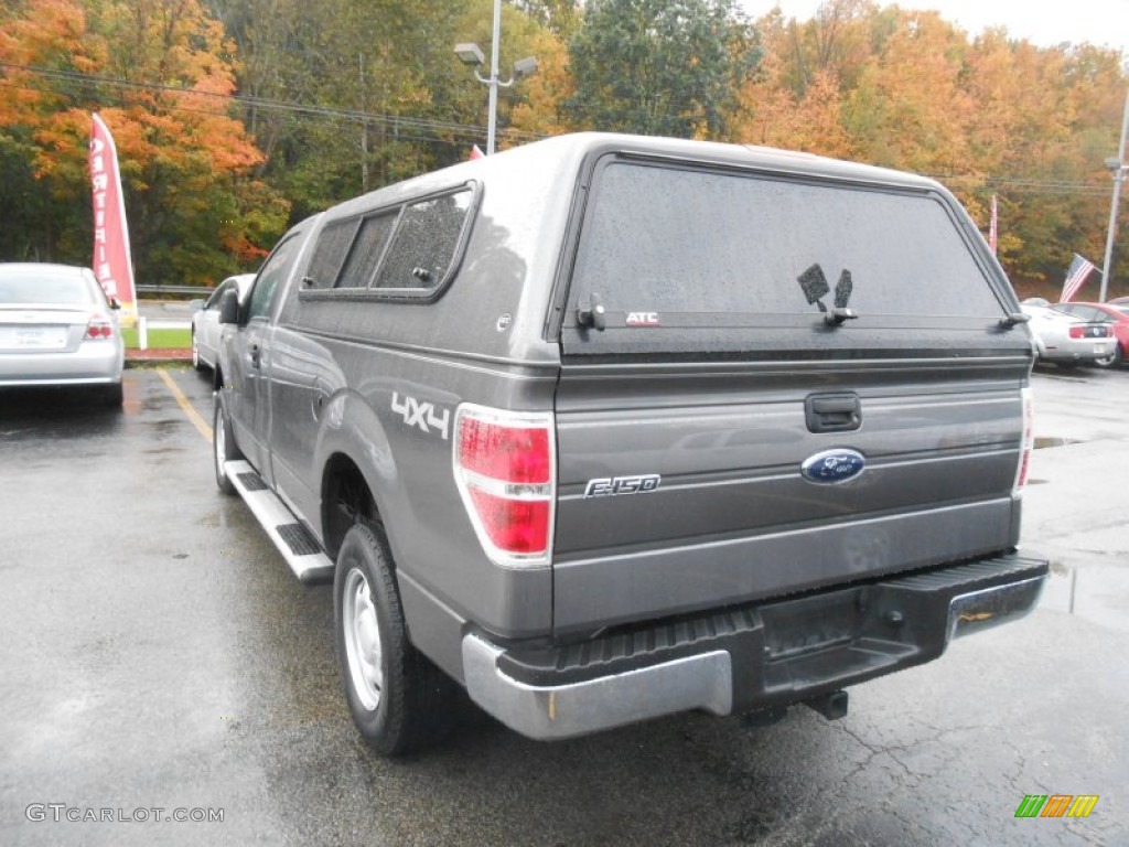 2010 F150 XL Regular Cab 4x4 - Sterling Grey Metallic / Medium Stone photo #4