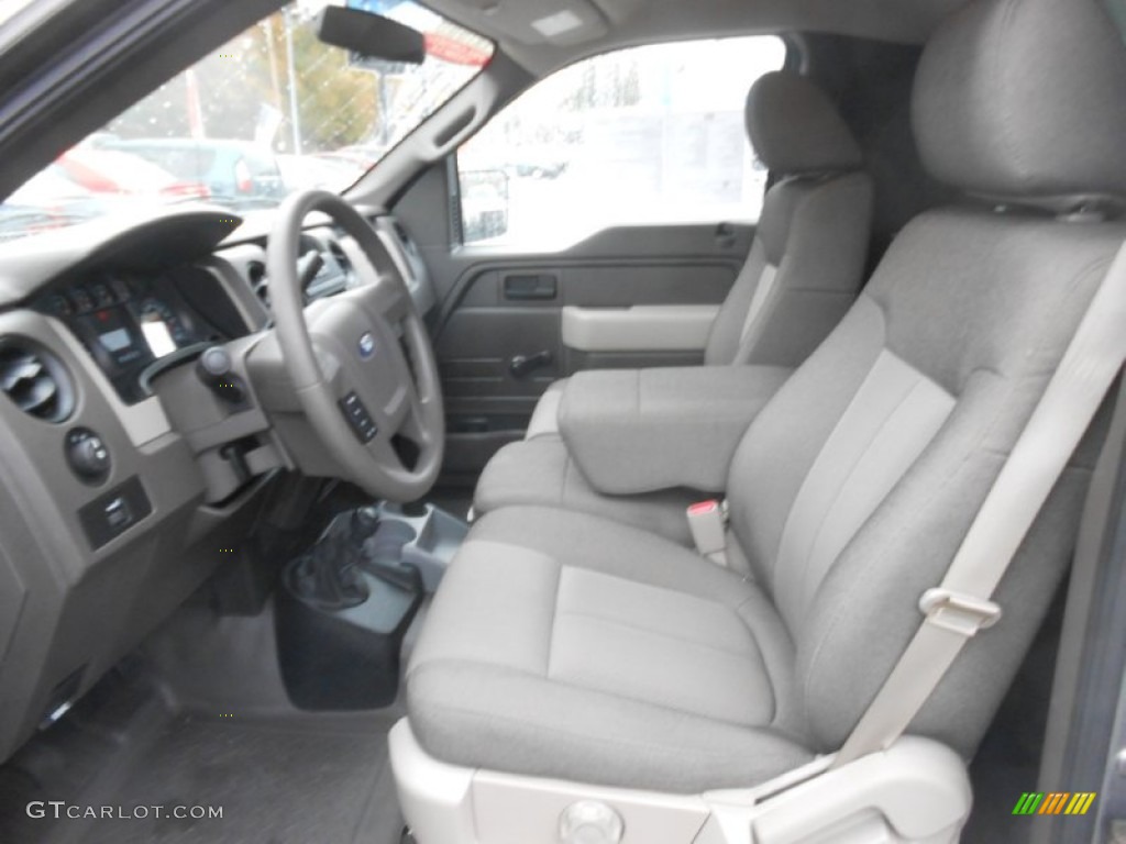 2010 F150 XL Regular Cab 4x4 - Sterling Grey Metallic / Medium Stone photo #5