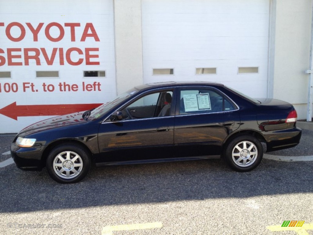 2002 Accord SE Sedan - Nighthawk Black Pearl / Quartz Gray photo #3