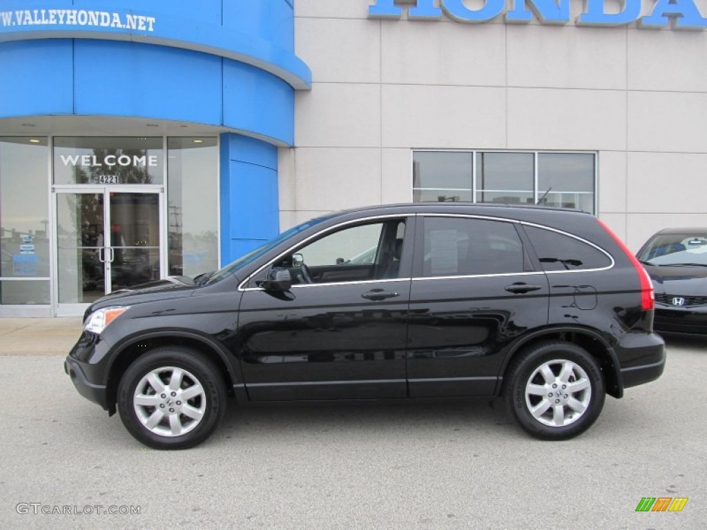 2009 CR-V EX-L 4WD - Crystal Black Pearl / Black photo #2